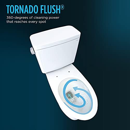 Zalorin Two-Piece Round 1.6 GPF Universal Height Toilet, Cotton White