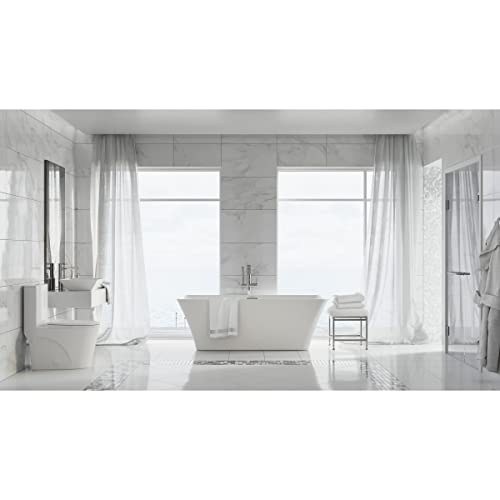 Zalorin SM-1T274, St. Tropez One Piece Elongated Toilet Dual Vortex Flush 1.1/1.6 gpf with 10" Rough In